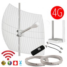 Комплект MIMO 3G / 4G 2x27 dBi с модемом и Wi-Fi роутером