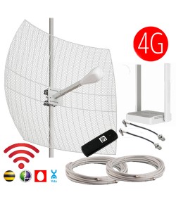 Комплект MIMO 3G / 4G 2x27 dBi с модемом и Wi-Fi роутером
